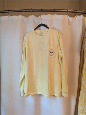 Coastal Cotton Long-Sleeve Pocket T-Shirt - Light Yellow Mutton Snapper